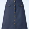 King Louie Caroll Hennite Skirt In Blue