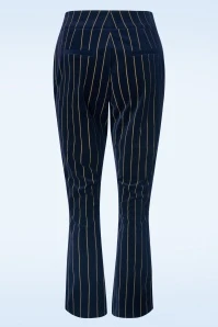 King Louie Jenny Pinstripe Pants In Midnight Blue 7 King Louie Jenny Pinstripe Pants In Midnight Blue - Image 5