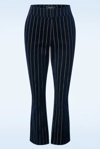 King Louie Jenny Pinstripe Pants In Midnight Blue 4 King Louie Jenny Pinstripe Pants In Midnight Blue - Image 2