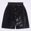 Chaud Glitter Shorts In Green And Purple -Past Perfect Style 247214 Mademoiselle Yeye 47082 Shorts Chaud Glitter Sequins Black 230502 403W category