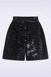 Chaud Glitter Shorts In Green And Purple 3 Chaud Glitter Shorts In Green And Purple
