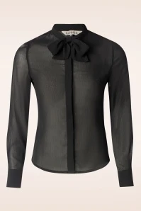 Pussybow Please Blouse In Black