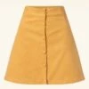 Sundown Corduroy Skirt In Mustard