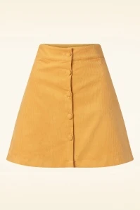 Sundown Corduroy Skirt In Mustard