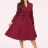 Linda Swing Coat In Red -Past Perfect Style 247336 Heart and Roses 48246 Coat Buttons Red 020LW category