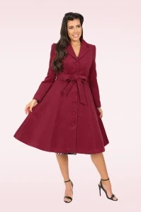 Linda Swing Coat In Red