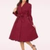 Maddy Swing Coat In Red -Past Perfect Style 247350 Heart and Roses 48244 Coat Red 020LW category