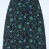 Esmee Retro Birds Short Skirt In Dark Blue And Green 2 Esmee Retro Birds Short Skirt In Dark Blue And Green -Past Perfect Style 247392 Lalamour 46735 Skirt Flowers Green Blue 230904 005W category