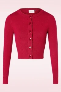 50s Dolly Cardigan In Burgundy