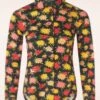 Yara Pastel Blouse In Black 2 Yara Pastel Blouse In Black -Past Perfect Style 247476 Circus 47523 Blouse Flowers Black Red Yellow 230906 004W category