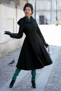 Panthea Lou Water Repellent Winter Coat In Black