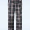 Tara Tartan Trousers In Navy