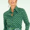 Hearts Button Shirt In Green -Past Perfect Style 247595 Tante Betsy 47683 Blouse Button Shirt Hearts Green 020LW category