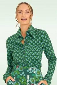 Hearts Button Shirt In Green