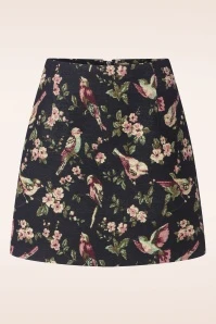 Louche Aubin Tweet Jacquard Mini Skirt In Black