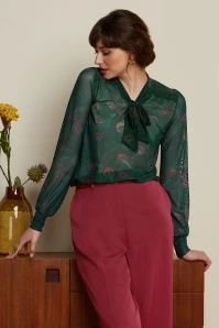 King Louie Amalia Allure Top In Pine Green