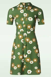 Freya Floral Dress In Green