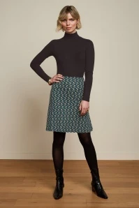 King Louie Border Morel Skirt In Dragonfly Green