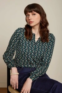 King Louie Maisie Morel Blouse In Dragonfly Green