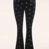 Bunny Misty Moon Trousers In Black -Past Perfect Style 247834 Hell Bunny 47561 Pants Leggings Flared Black Silver Moon 09152023 003W category