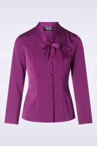 Topvintage Exclusive ~ Belinda Blouse In Purple