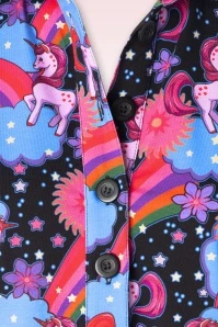 Unicorn Button Shirt In Black 6 Unicorn Button Shirt In Black - Image 4