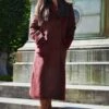 Topvintage Exclusive ~ Anna Hooded A-line Coat In Bordeaux -Past Perfect Style 248008 Topvintage Boutique 47822 Anna Hooded Coat Aline Bordeaux 20230823 030iW category