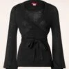 Ballet Wrap Cardigan In Black -Past Perfect Style 248038 Tante Betsy 47672 Cardigan Wrap Black 09152023 005W category