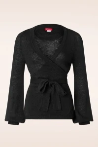 Ballet Wrap Cardigan In Black