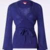 Ballet Wrap Cardigan In Blue