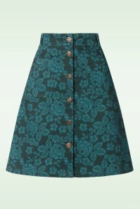 Block Rose Skirt In Green