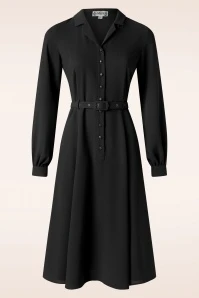 Caterina Flared Dress In Black