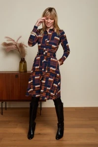 King Louie Sheeva Clark Dress In Streeple Blue