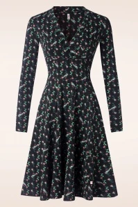 Blutsgeschwister Shalala Tralala Shawl Dress In Enchanted Garden