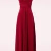 Rinda Velvet Maxi Dress In Scarlet Red