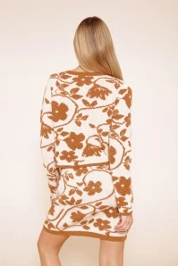 Lauren Knitted Skirt In Crème And Orange 4 Lauren Knitted Skirt In Crème And Orange - Image 2