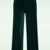 70s Victoria Velvet Straight Leg Trousers In Green -Past Perfect Style 248307 Vintage Chic 45838 Pants Straight Leg Green Velvet 221114 606W category