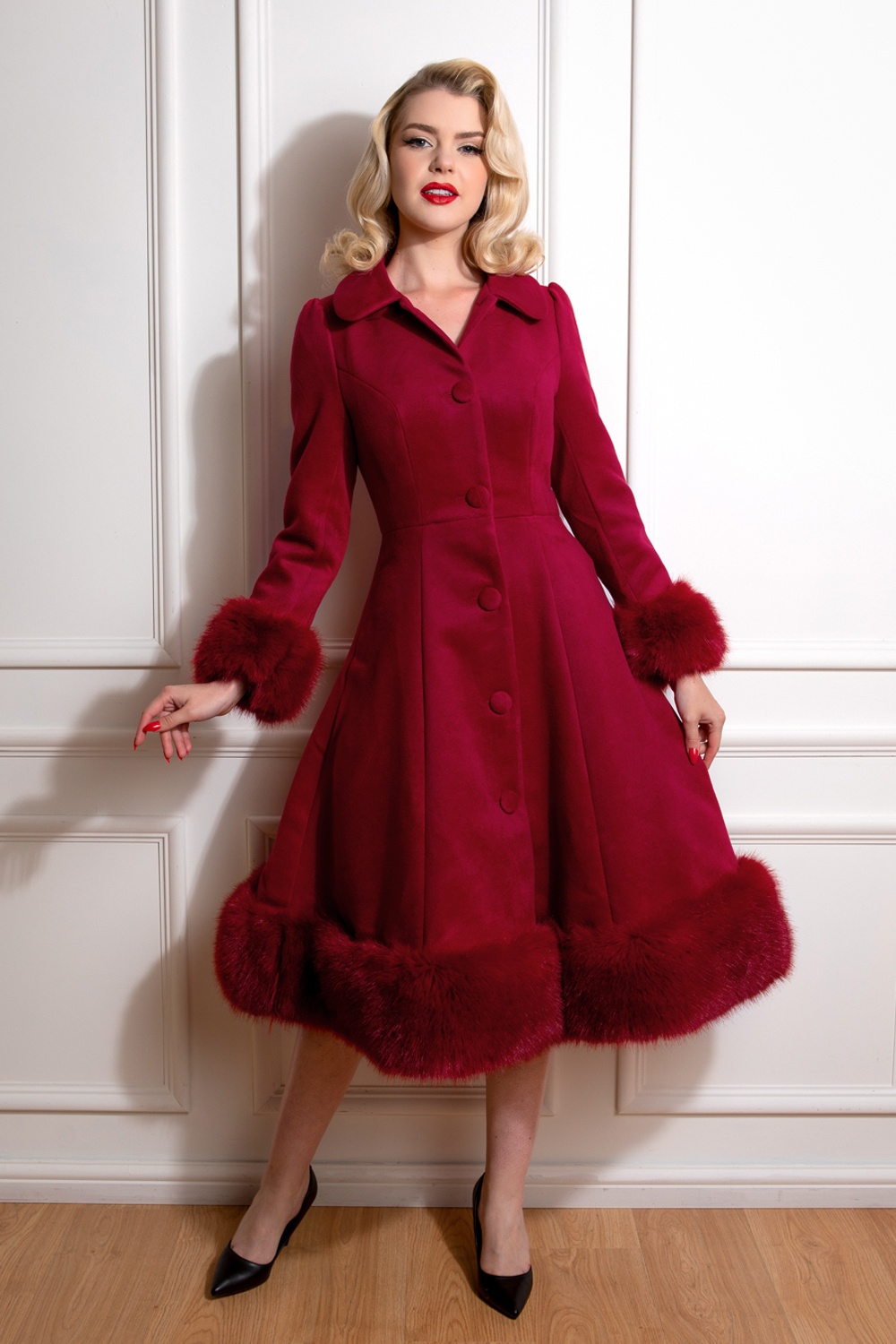 Past Perfect Style 1 Past Perfect Style -Past Perfect Style 264245 Hearts and Roses 44216 Lacey Swing Coat Burgundy 20221102 020L upload